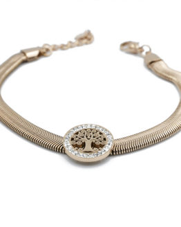 ΒΡΑΧΙΟΛΙ ΜΕ ΔΕΝΤΡΟ ΤΗΣ ΖΩΗΣ ΣΕ ΧΡΩΜΑ ΡΟΖ ΧΡΥΣΟ vraxioli me dentro ths zvhs se xrvma roz xriso