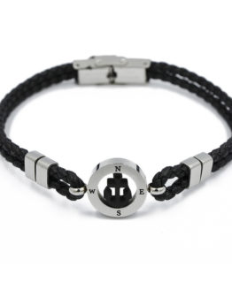 ΑΝΔΡΙΚΟ ΒΡΑΧΙΟΛΙ ΜΑΥΡΟ ΜΕ ΑΓΚΥΡΑ ΑΠΟ ΑΤΣΑΛΙ antriko vraxioli mayro me agkyra apo atsali