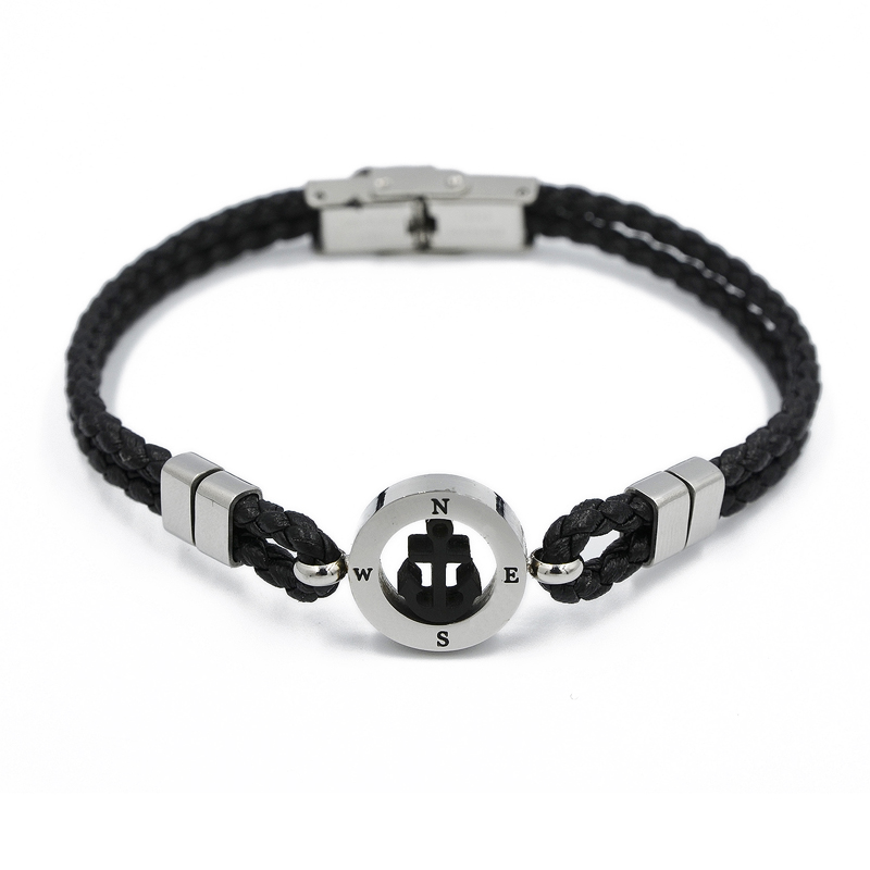 ΑΝΔΡΙΚΟ ΒΡΑΧΙΟΛΙ ΜΑΥΡΟ ΜΕ ΑΓΚΥΡΑ ΑΠΟ ΑΤΣΑΛΙ antriko vraxioli mayro me agkyra apo atsali