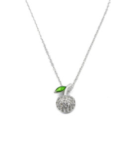 ΚΟΛΙΕ ΜΕ ΑΠΕΙΚΟΝΙΣΗ ΜΗΛΟ ΑΠΟ ΑΣΗΜΙ 925 kolie me apeikonisi milo apo ashmi 925