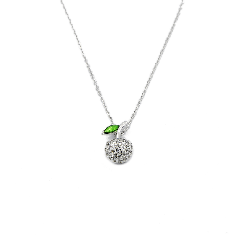 ΚΟΛΙΕ ΜΕ ΑΠΕΙΚΟΝΙΣΗ ΜΗΛΟ ΑΠΟ ΑΣΗΜΙ 925 kolie me apeikonisi milo apo ashmi 925