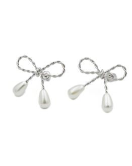 ΣΚΟΥΛΑΡΙΚΙΑ ΣΕ ΣΧΗΜΑ ΦΙΟΓΚΟΥ ΚΑΙ ΠΕΡΛΑ ΑΠΟ ΑΣΗΜΙ 925 skoylarikia se sxima fiogkoy kai perla apo ashmi 925