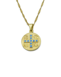 ΜΕΝΤΑΓΙΟΝ ΚΩΝΣΤΑΝΤΙΝΑΤΟ ΑΠΟ ΕΠΙΧΡΥΣΩΜΕΝΟ ΑΣΗΜΙ 925 ΔΙΠΛΗΣ ΟΨΗΣ konstantinato filaxto apo ashmi 925