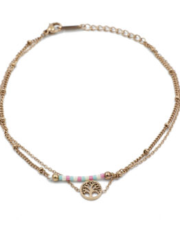 ΔΙΠΛΗ ΑΛΥΣΙΔΑ ΠΟΔΙΟΥ ΜΕ ΤΟ ΔΕΝΤΡΟ ΤΗΣ ΖΩΗΣ ΑΠΟ ΑΤΣΑΛΙ dipli alysida podioy me to dentro ths zois apo atsali