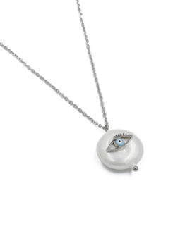 ΚΟΛΙΕ ΜΑΤΑΚΙ ΜΕ ΛΕΥΚΗ ΠΕΤΡΑ ΑΠΟ ΑΤΣΑΛΙ kolie mataki me leyki petra apo atsali