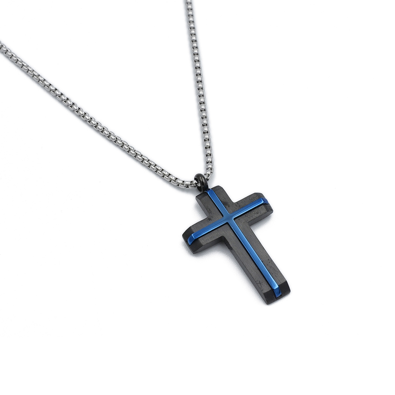 ΑΝΔΡΙΚΟΣ ΣΤΑΥΡΟΣ ΜΑΥΡΟΣ ΜΕ ΜΠΛΕ ΑΠΟ ΑΤΣΑΛΙ antrikos stayros mayros me mple apo atsali