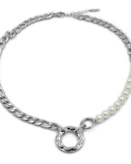 ΚΟΛΙΕ ΜΕ ΑΛΥΣΙΔΑ ΚΑΙ ΠΕΡΛΕΣ ΑΠΟ ΑΤΣΑΛΙ kolie me alysida kai perles apo atsali