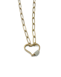 ΚΟΛΙΕ ΚΑΡΔΙΑ ΣΕ ΧΡΩΜΑ ΡΟΖ ΧΡΥΣΟ ΑΠΟ ΑΤΣΑΛΙ kolie kardia se xroma roz xriso apo atsali