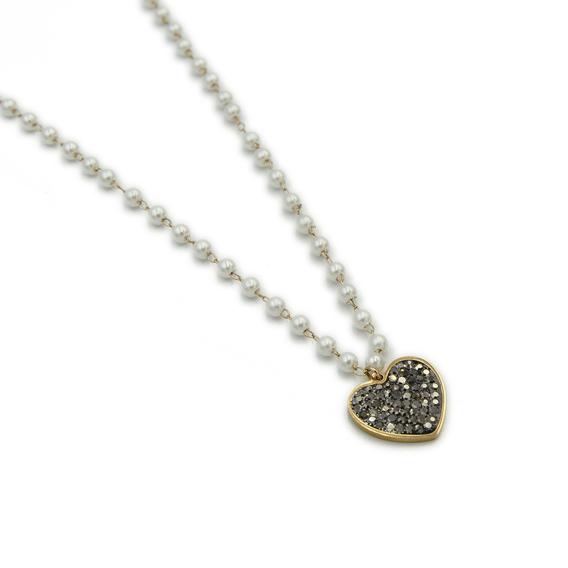 ΚΟΛΙΕ ΜΕ ΠΕΡΛΕΣ ΚΑΙ ΚΑΡΔΙΑ ΑΠΟ ΑΤΣΑΛΙ kolie me perles kai kardia apo atsali