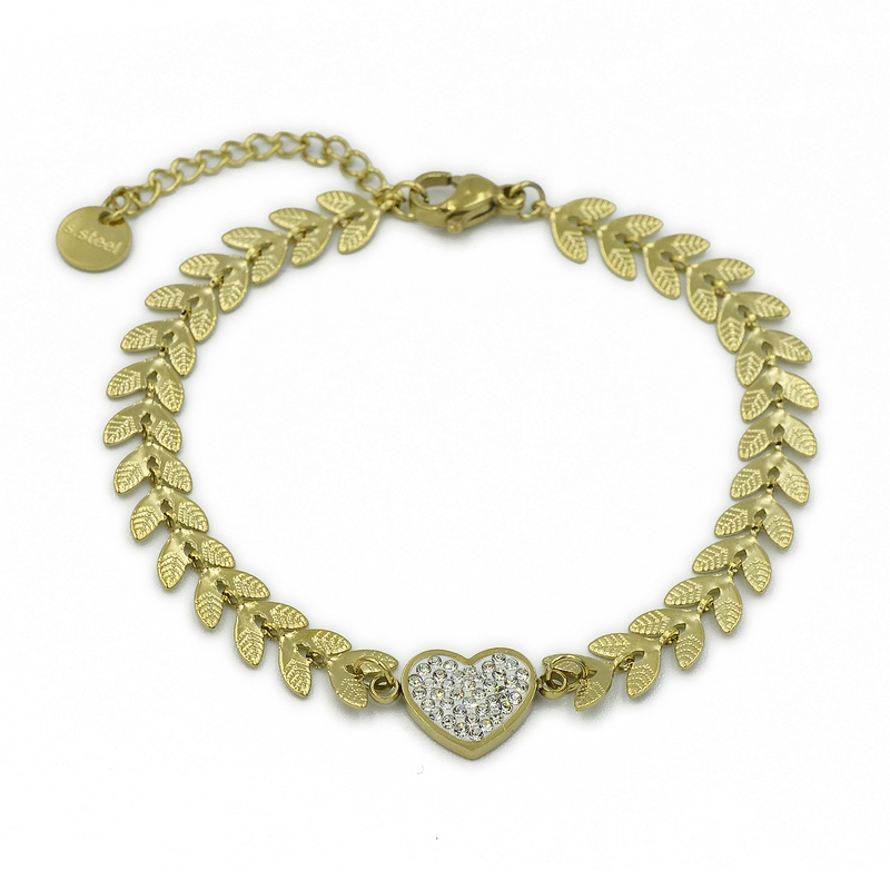 ΓΥΝΑΙΚΕΙΟ ΒΡΑΧΙΟΛΙ ΜΕ ΦΥΛΛΑ ΚΑΙ ΚΑΡΔΙΑ ΑΠΟ ΑΤΣΑΛΙ gynaikeio vraxioli me fylla kai kardia apo atsali