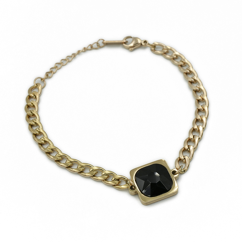 ΓΥΝΑΙΚΕΙΟ ΒΡΑΧΙΟΛΙ ΜΕ ΜΑΥΡΗ ΠΕΤΡΑ ΑΠΟ ΑΤΣΑΛΙ gynaikeio vraxioli me mayri petra apo atsali