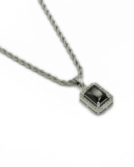 ΚΟΛΙΕ ΜΕ ΜΑΥΡΗ ΠΕΤΡΑ ΚΑΙ ΣΤΡΑΣ ΑΠΟ ΑΤΣΑΛΙ kolie me mayrh petra kai stras apo atsali