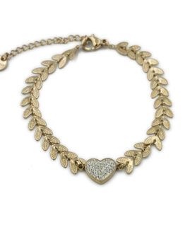 ΓΥΝΑΙΚΕΙΟ ΒΡΑΧΙΟΛΙ ΜΕ ΦΥΛΛΑ ΚΑΙ ΚΑΡΔΙΑ ΑΠΟ ΑΤΣΑΛΙ gynaikeio vraxioli me filla kai kardia