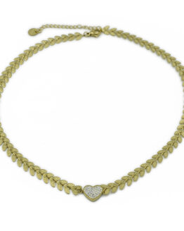 ΓΥΝΑΙΚΕΙΟ ΚΟΛΙΕ ΜΕ ΦΥΛΛΑ ΚΑΙ ΚΑΡΔΙΑ ΑΠΟ ΑΤΣΑΛΙ gynaikeio kolie me fylla kai kardia apo atsali