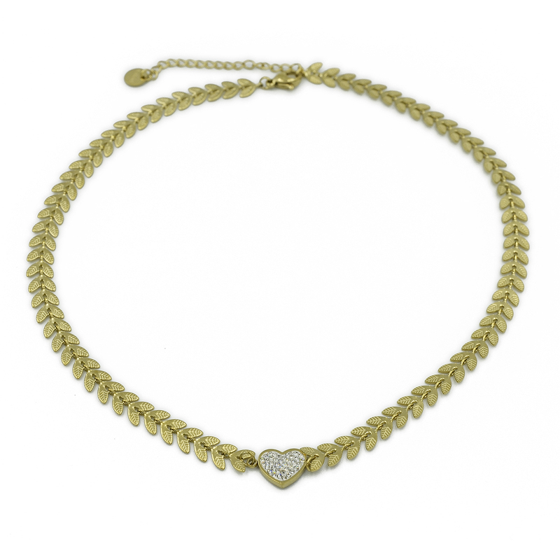 ΓΥΝΑΙΚΕΙΟ ΚΟΛΙΕ ΜΕ ΦΥΛΛΑ ΚΑΙ ΚΑΡΔΙΑ ΑΠΟ ΑΤΣΑΛΙ gynaikeio kolie me fylla kai kardia apo atsali