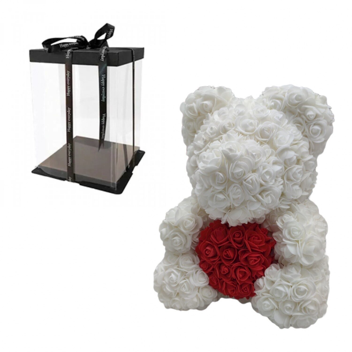 ΑΡΚΟΥΔΑΚΙ ΜΕ ΤΕΧΝΗΤΑ ΤΡΙΑΝΤΑΦΥΛΛΑ ΚΑΙ ΦΩΣ teddey bear arkoydaki