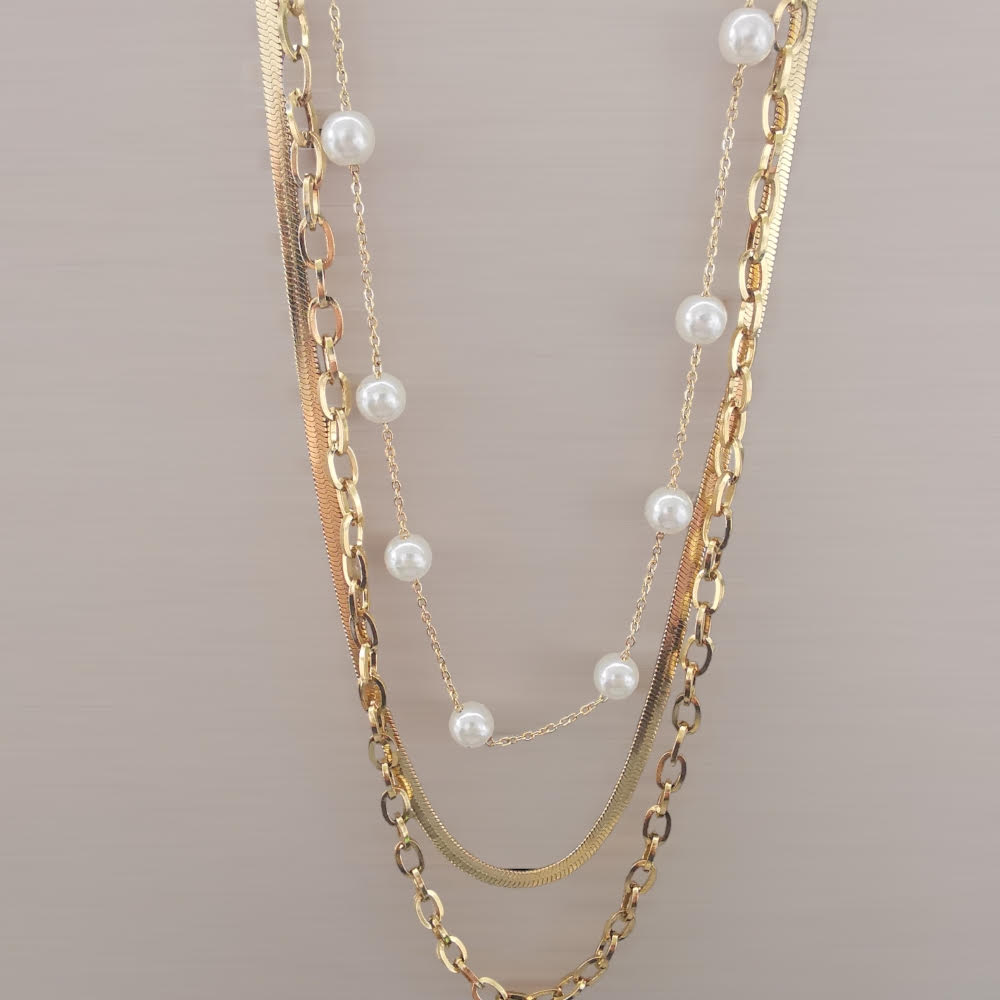 ΚΟΛΙΕ ΤΡΙΠΛΟ ΜΕ ΑΛΥΣΙΔΕΣ ΚΑΙ ΠΕΡΛΕΣ ΑΠΟ ΑΤΣΑΛΙ kolie diplo me alisides kai perles apo atsali